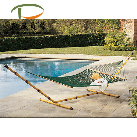 hammock with wooden bar